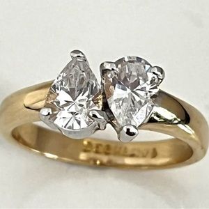 Retro Gold Plated Zirconia Ring